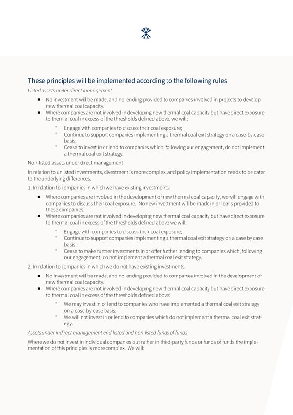 Investment principles for the thermal coal sector - Page 3