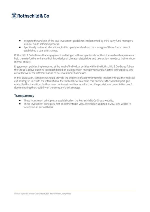 Investment principles for the thermal coal sector - Page 4